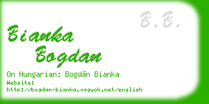 bianka bogdan business card