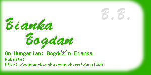 bianka bogdan business card